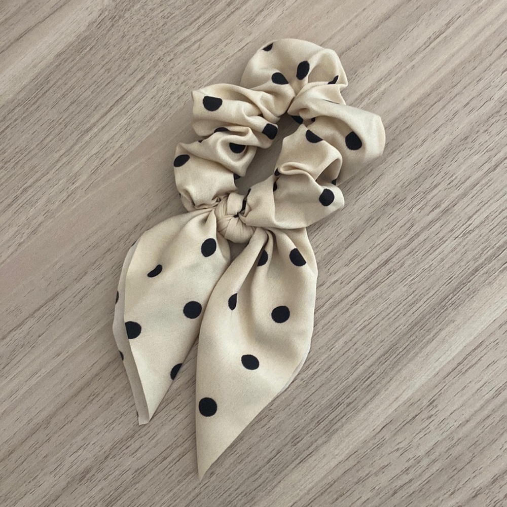 Polka Dot Hair Scarf Scrunchy